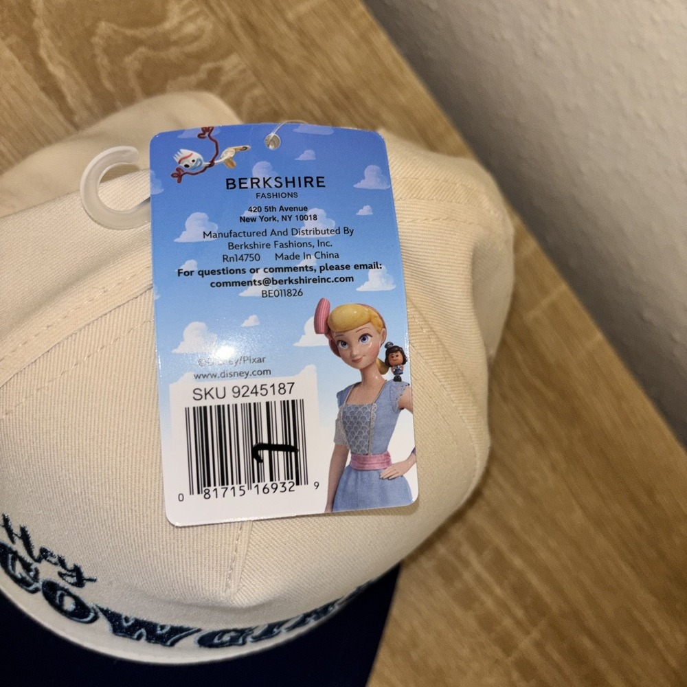 Disney Pixar Toy Story "Hey Cowgirl" Adult Baseball Cap Hat Beige/Navy One Size - Picture 10 of 10